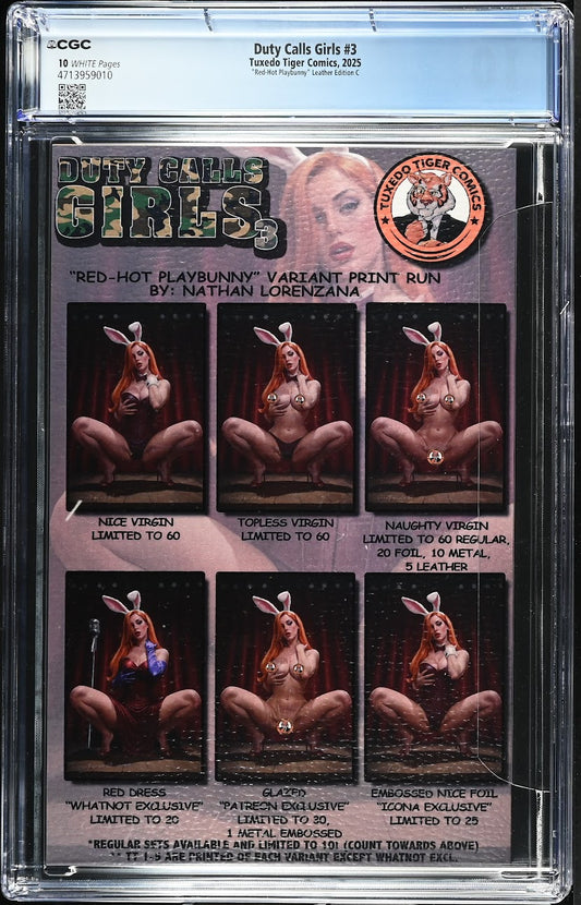 Red-Hot Playbunny - Leather "Naughty" - CGC 10