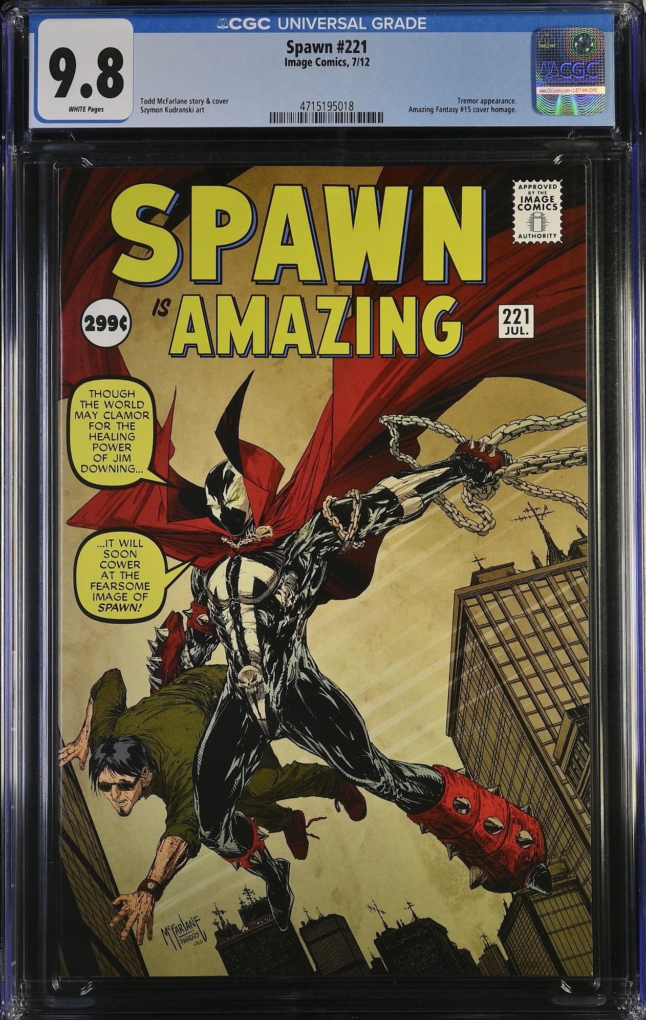Spawn #221 Cover A Todd McFarlane CGC 9.8