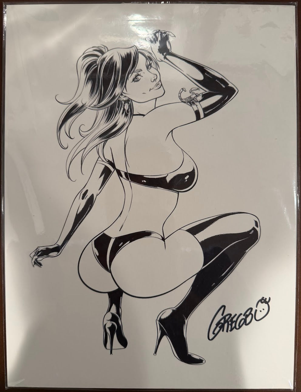 Psylocke - 9x12 - Signed by Gregbo - Original Art
