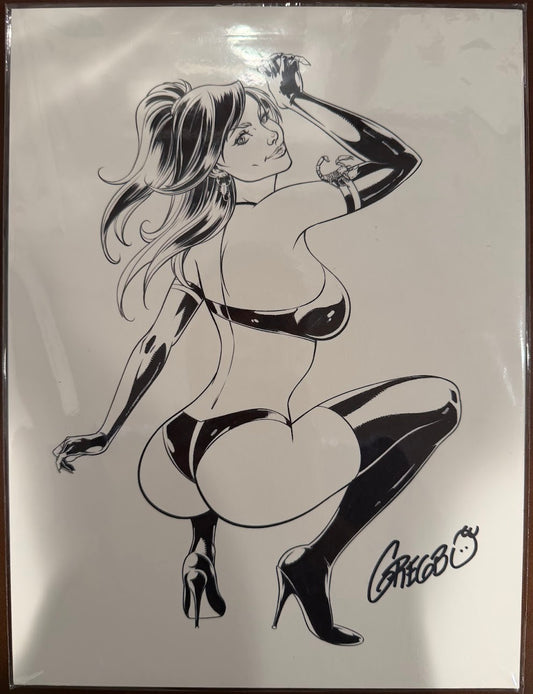Psylocke - 9x12 - Signed by Gregbo - Original Art