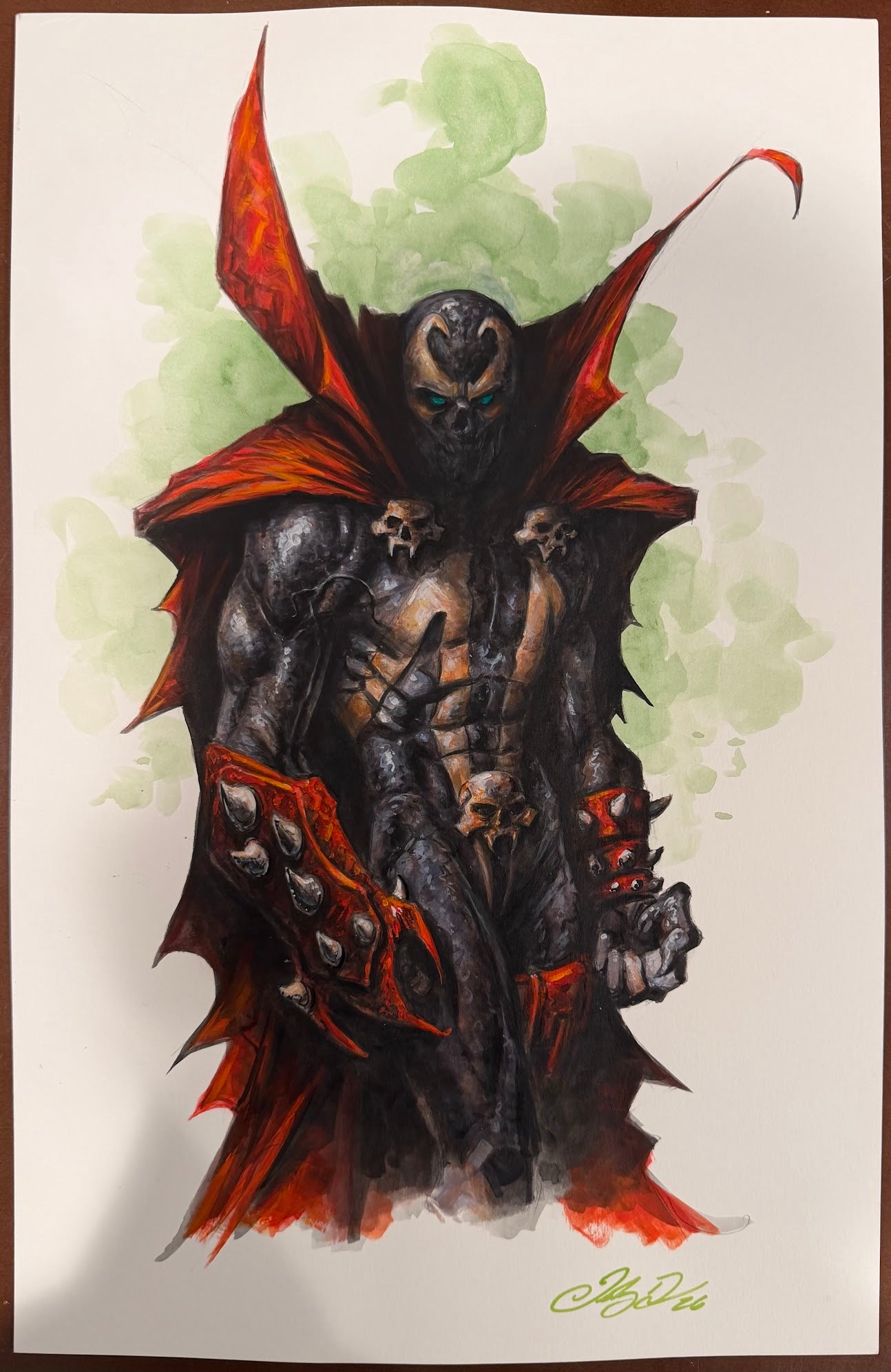 Spawn - 11x17 Acrylic Painting - Original Art by Johnny Desjardins