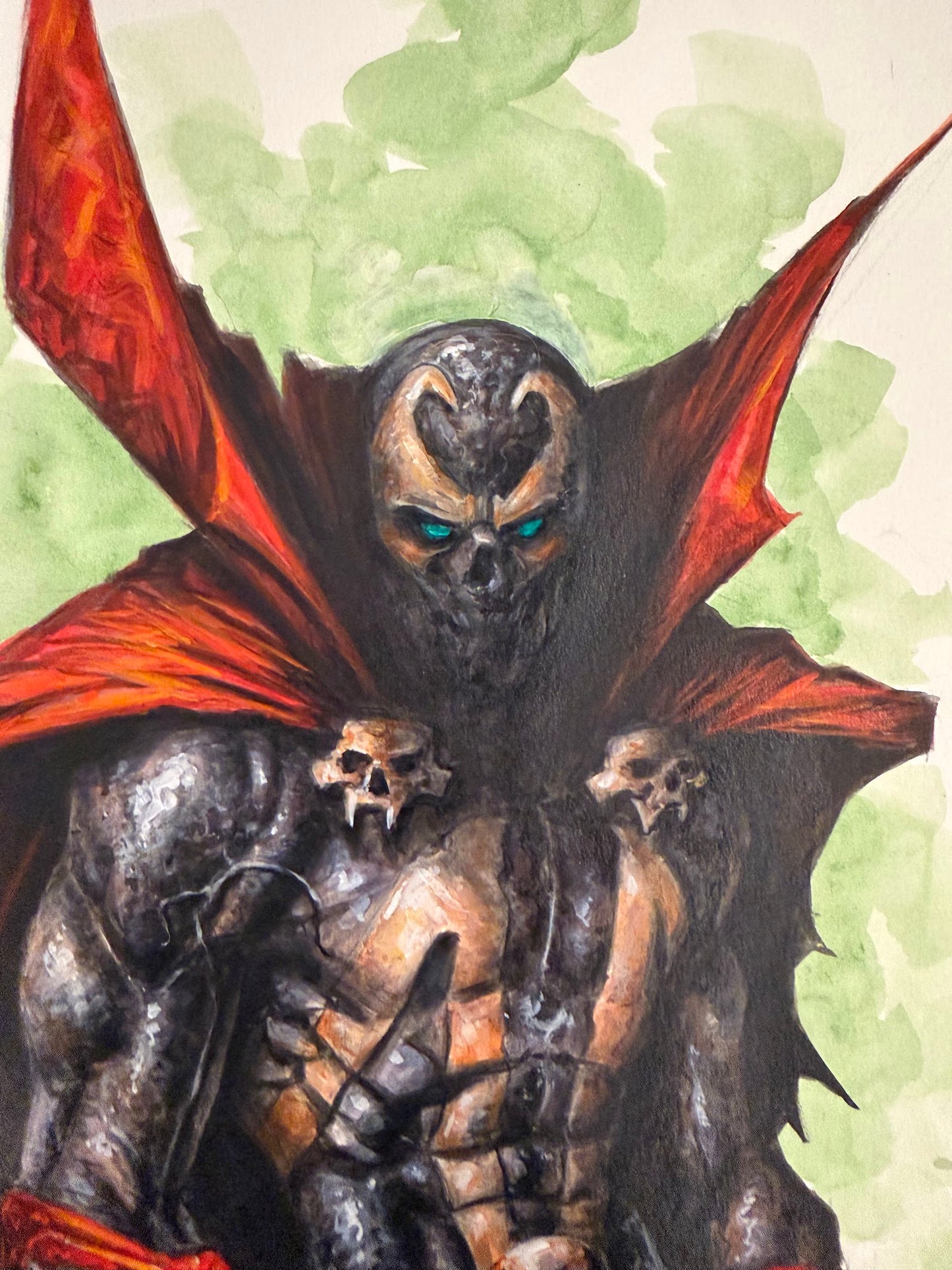 Spawn - 11x17 Acrylic Painting - Original Art by Johnny Desjardins