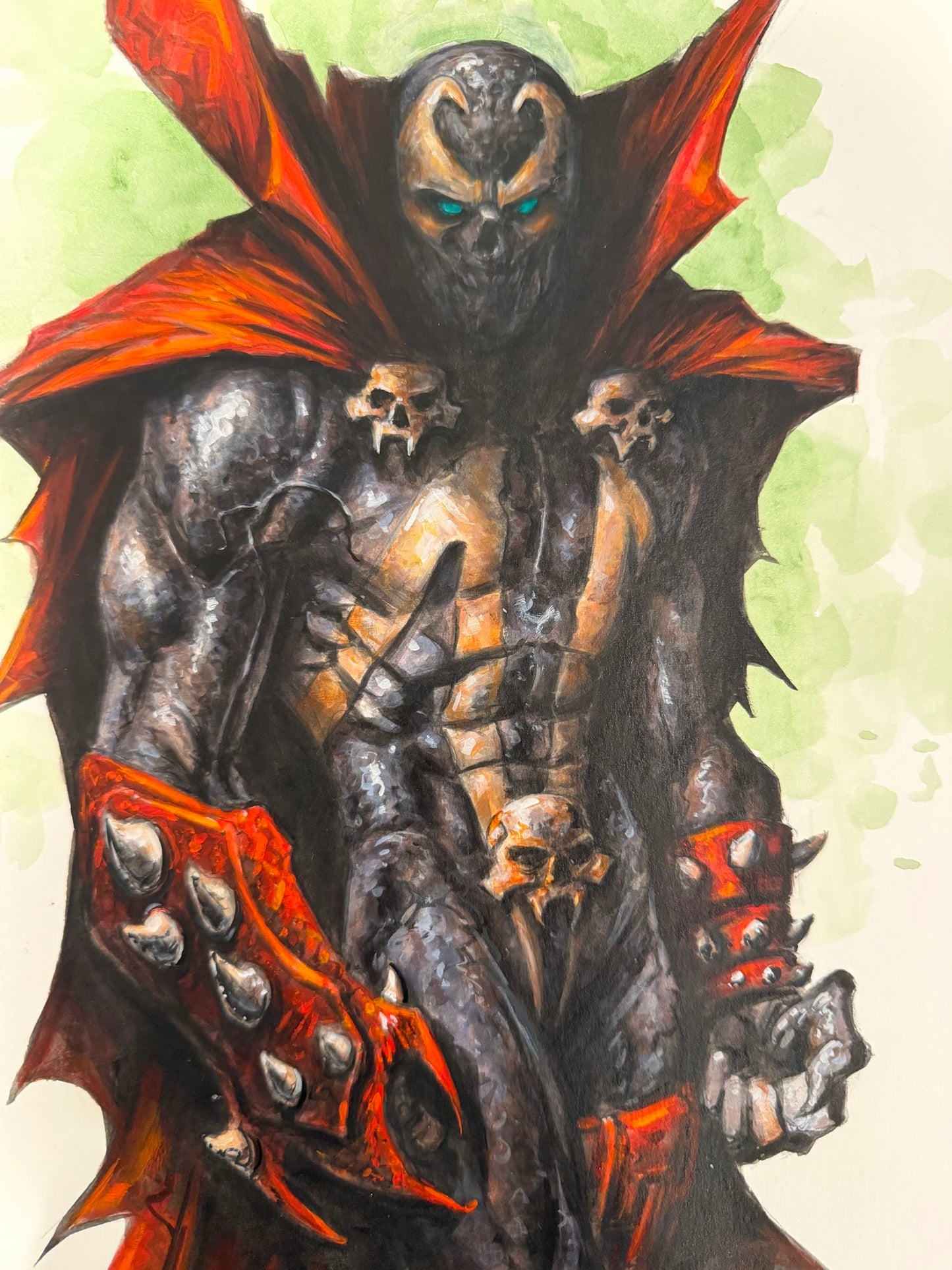 Spawn - 11x17 Acrylic Painting - Original Art by Johnny Desjardins