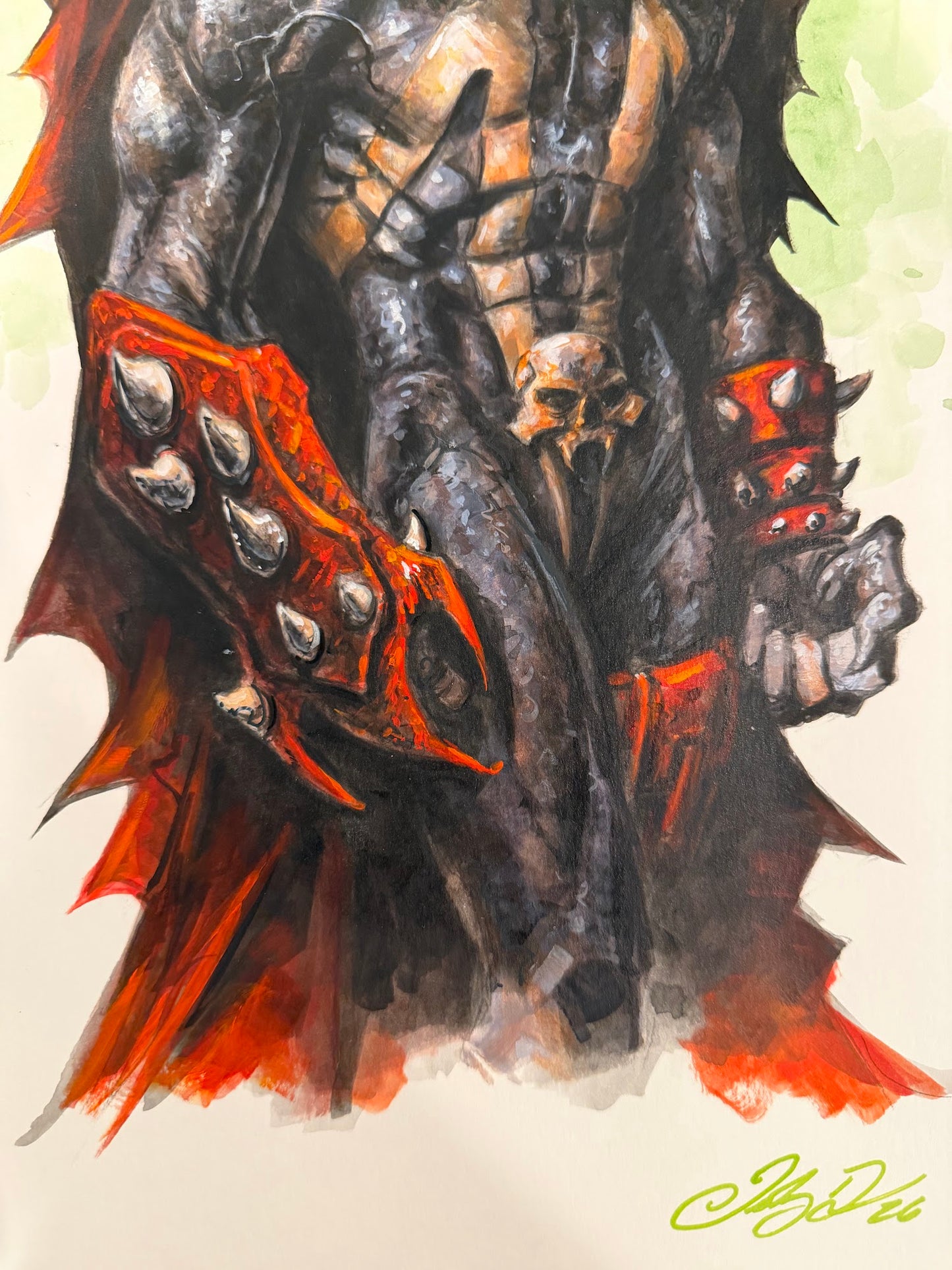 Spawn - 11x17 Acrylic Painting - Original Art by Johnny Desjardins