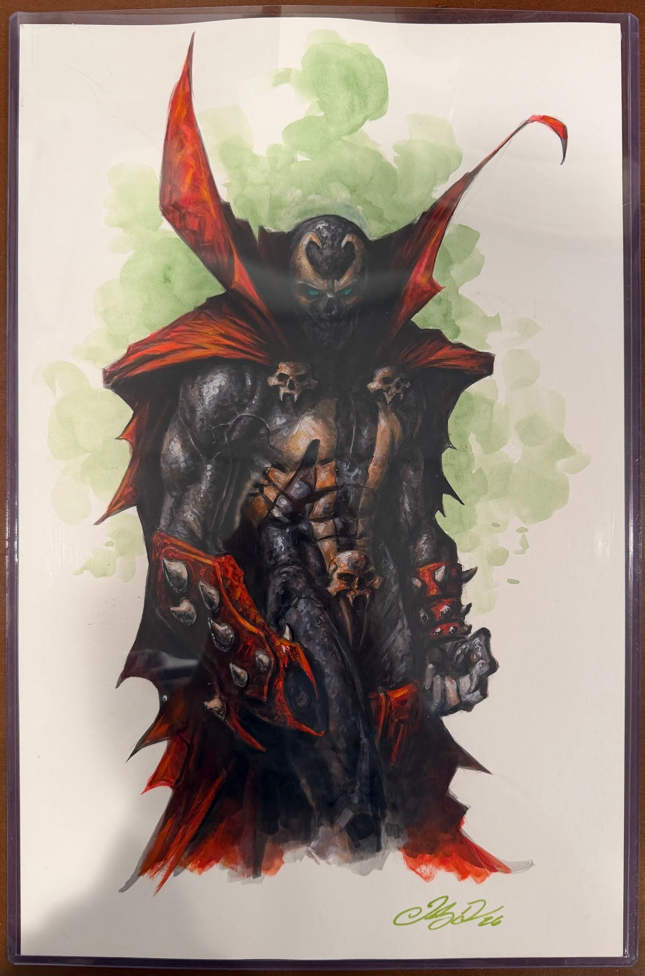 Spawn - 11x17 Acrylic Painting - Original Art by Johnny Desjardins