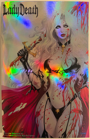Lady Death: Malevolent Decimation #1 Tyler Kirkham NYCC 2026 Holo-Foil LTD 40